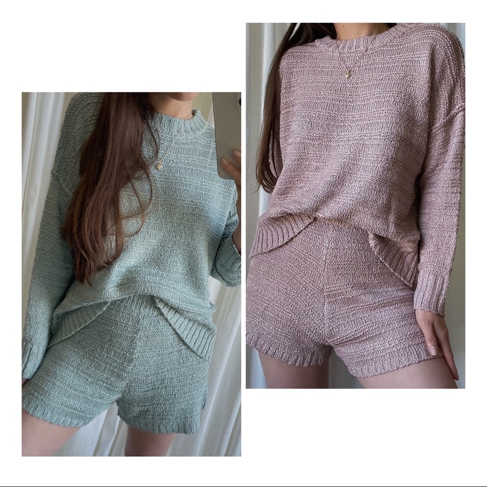 LOUNGE SHORTS SET — In Mint - Picture 10 of 11